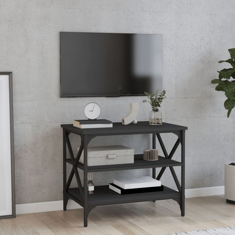 Vidaxl TV skrinka čierna 60x40x50 cm spracované drevo